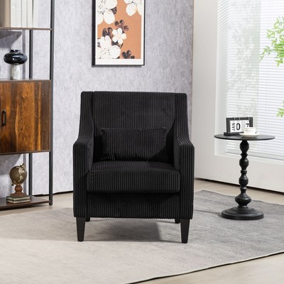 CAVINAS Luxury Chenille Accent Chair,Plush Armchair with High-Resilience Foam for Bedroom,Apartment,Waiting Room