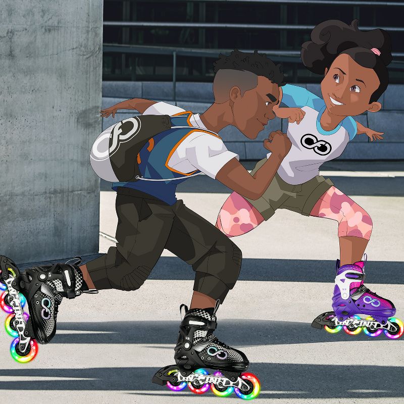 Crazy Skates Alpha Adjustable Inline Skates With Light Up Wheels - Unisex Skates - Available In Two Colors, 5 of 7
