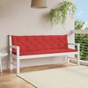 vidaXL Indoor/Outdoor Bench Cushions 2 pcs, Non-slip, Water-Repellent, Red 78.7"x19.7"x2.8" - 2 of 4