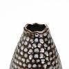 LuxenHome Antique Gold Dimpled 8.7-Inch Tall Terracotta Vase - 4 of 4