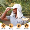 Tirrinia Mens Sun Hat with Neck Flap Cover, Foldable Hat for Outdoor Fishing Hiking, One Hat Double Use - 3 of 4