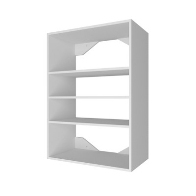 APRILSOUL Short Tower Unit Wall Mount 3-Shelf Wood Closet System