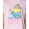 Despicable Me Minions Womens' Need Coffee Character Sleep Pajama Set Shorts Multicolored - 4 of 4