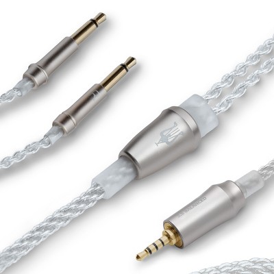 Meze Audio Mono 3.5mm to Balanced 2.5mm Silver-Plated Headphone Cable - 3.9ft.