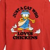 Boys' - Garfield - Just A Cat Who Loves Chickens Long Sleeve Graphic T-Shirt - 2 of 4