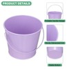 Unique Bargains Galvanized Metal Rustic Multipurpose Bucket with Handle 6 Pcs - 4 of 4