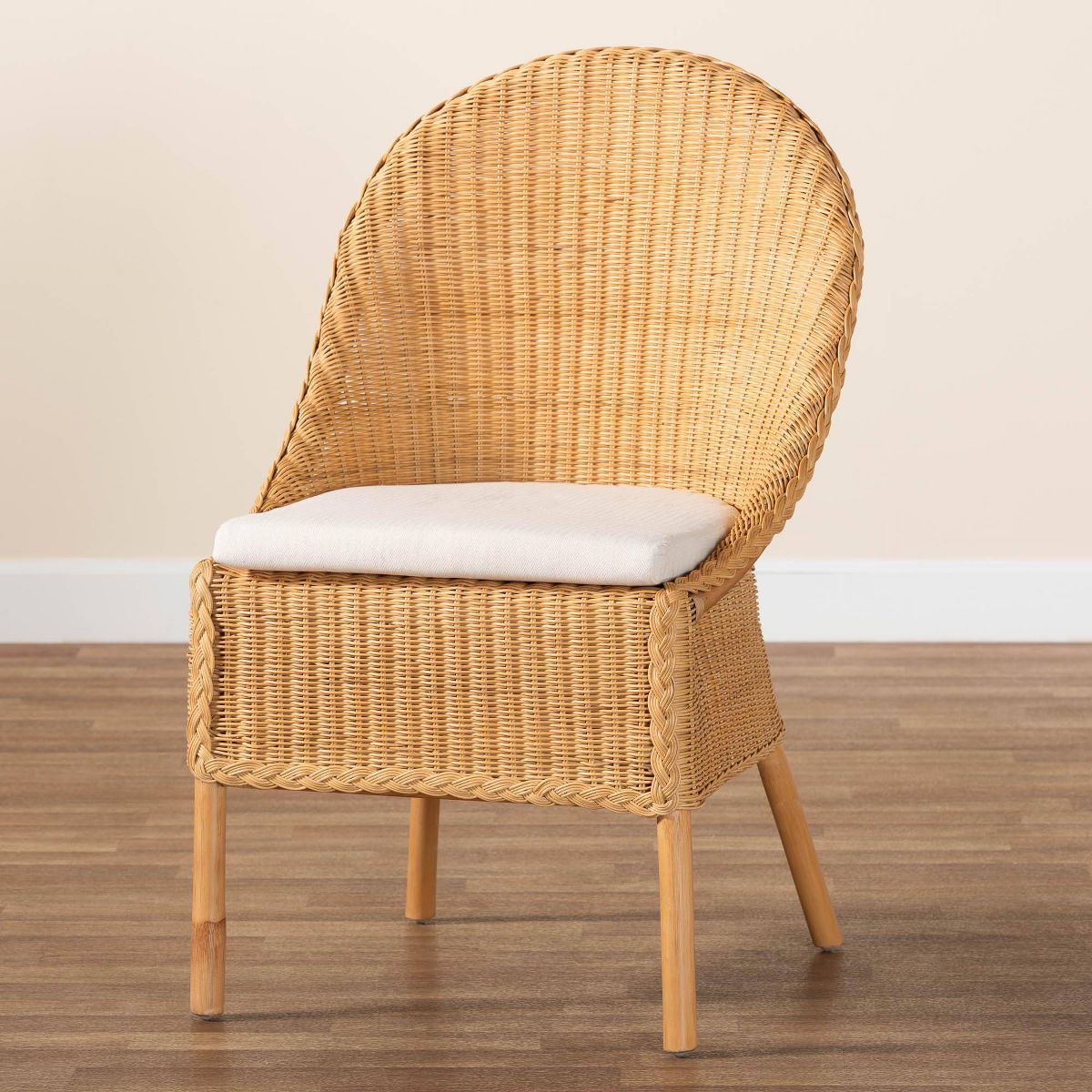 bali & pari Camelia Rattan Dining Chair Light Honey - thumbnail 9