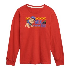 Boys' - Paw Patrol - Rubble & Crew Long Sleeve Graphic T-Shirt - 1 of 4
