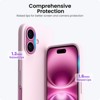 BONGEEK Compatible with iPhone 16 Plus Case 6.7, Slim Liquid Silicone 3 Layers Full Covered Soft Gel Rubber Phone Case Protective Cover , Chalk Pink - 4 of 4