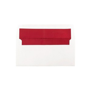 JAM Paper 3.875 x 8.125 Foil Lined Invitation Envelopes White with Red Foil 32430261 - 1 of 2