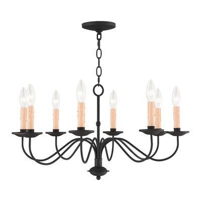 Livex Lighting Heritage 8 - Light Chandelier in  Black