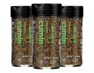 Spicely Organics - Organic Cumin Seeds - Whole - Case of 3/1.7 oz