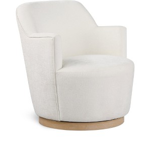 Meridian Furniture,Clarita Chenille Fabric Swivel Accent Chair - 1 of 4