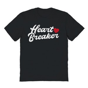 Rerun Island Men's Heart Breaker Short Sleeve Graphic Cotton T-Shirt - 1 of 3