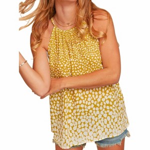 Women's Leopard Halter Woven Top - Haptics - 1 of 2