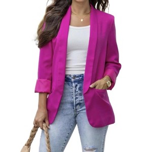 Women's Pocketed Fashion Blazer - Grace & Lace - 1 of 4