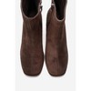 NAPOLI - Brown Suede Leather Block Heel Boot (Women) brown suede 8 Forever & Always Shoes US - 3 of 4