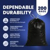 "Plasticplace Drawstring Trash Bags, 13 Gallon, Black (200 Count) - 4 of 4