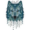 Girl's Design By Humans Geometric Wolf By jun087 T-Shirt - 2 of 3