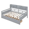 NicBex Full Size Daybed with Storage Wooden Day bed Frame with Shelf Cabinet and 2 Large Drawers for Apartment - 4 of 4