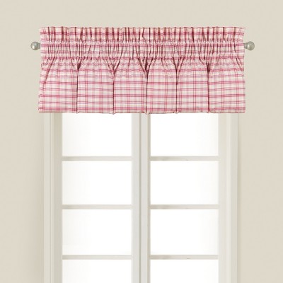 C&F Home Pink Plaid Multicolored Valance