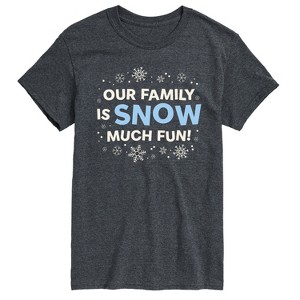 Men's - Instant Message - Family Snow Much Fun Short Sleeve Graphic T-Shirt - 1 of 4