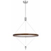 Cal Lighting Viterbo integrated dimmable LED pine wood pendant fixture with suspended steel braided wire. 24W, 1920 lumen, 3000K - 4 of 4