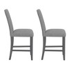 39.5"H Upholstered & Wood Transitional Style Barstool (Set of 2) with Easy Assembly for Kitchen or Dining Area - 3 of 4