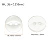 Unique Bargains Round Resin 2-Hole Fish Eye Craft Replacement Sewing Button 10 Pcs - 2 of 4