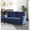 TiramisuBest Modern Dark Gray Loveseat Sofa, Textured Fabric 2-Seater Couch with Rounded Arms, Attached Cushions for Living Room, Bedroom - 2 of 4