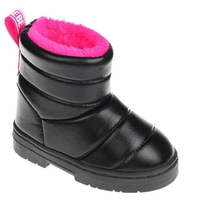 bebe Toddler Girl's Quilted Puffy Winter Boots - Warm & Stylish Cold-Weather Footwear