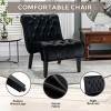 Syemin Accent Chairs Velvet Accent Chair, Modern Armless Small Lounger, Comfy Reading Chaise Lounge for Living Room, Black, 22.83"*30.71"*33.86" - 4 of 4