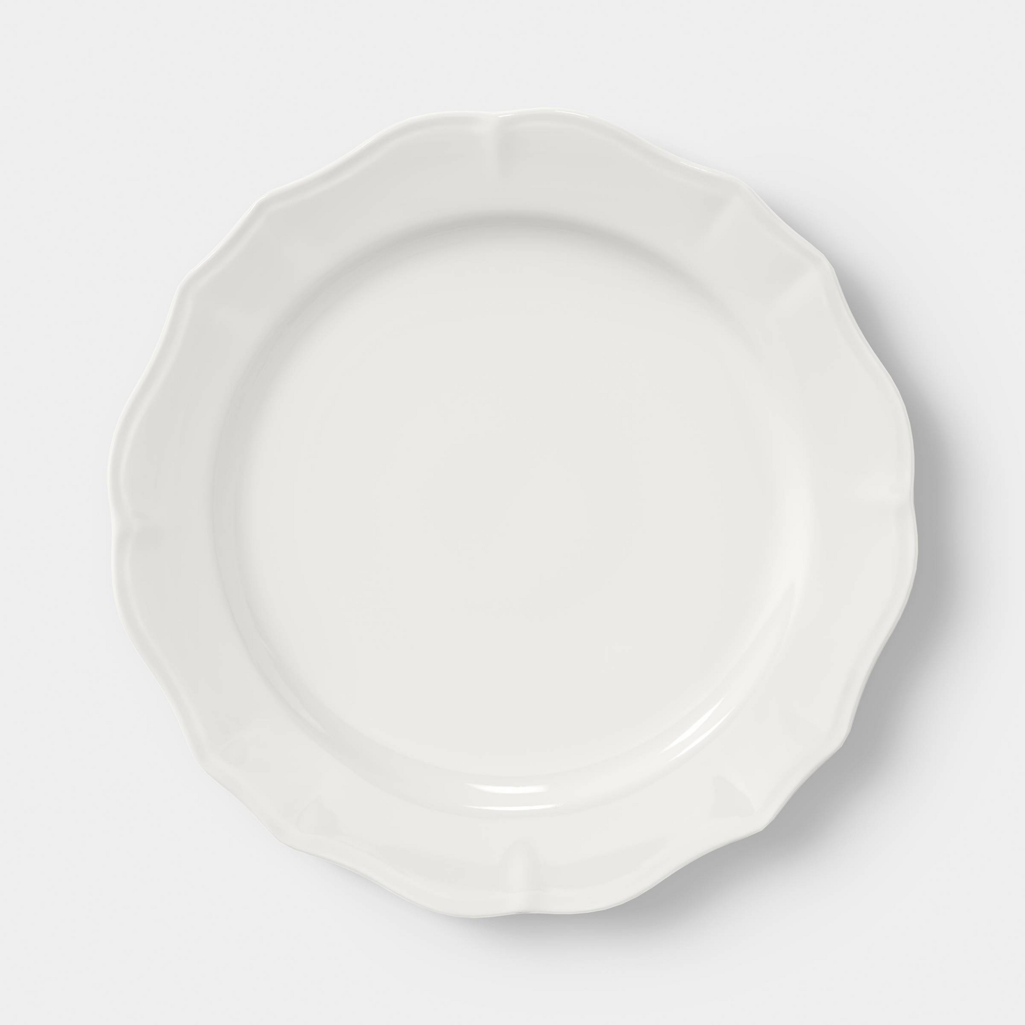 Stoneware Legacy Heirloom Round Serve Platter Ivory - Threshold™