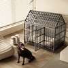 ELJGET 52" Heavy Duty Dog Crate for Large Dogs, Strong Metal Dog Kennels with 4 Lockable Wheels & Removable Tray - 2 of 4