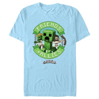 Men's Minecraft Legends Creeper Logo Graphic Tee Beige Small