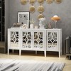 Famapy White Wooden Accent Storage Cabinet Sideboard Dresser Home Organization - 3 of 4