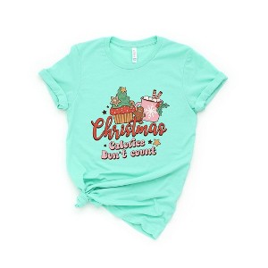 Simply Sage Market Women's Christmas Calories Don't Count Short Sleeve Graphic Tee - 1 of 4