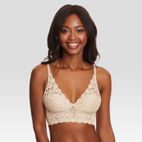 Maidenform Women's Casual Comfort Bralette - Beige 34C