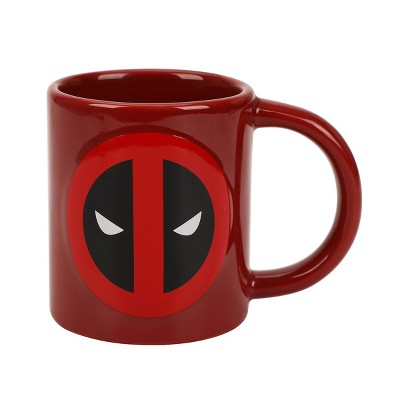 Deadpool Costume & Logo 16 Oz Red & Black Ceramic Mug