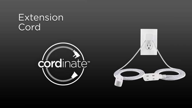 Cordinate Twin 3&#39; Outlet Polarized Extension Cord, 2 of 8, play video