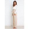 Coolmee Women's High Waisted Business Casual Trousers with Removable Belt  Wide Leg Dress Pants - 3 of 4