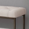 Galileo Modern Bench Beige: Christopher Knight Home, Upholstered Entryway Seating, Button-Tufted - 4 of 4