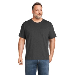 Lands' End Men's Super-T Short Sleeve T-Shirt with Pocket - 1 of 4