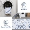 Modern Geometric Rug Thin Low Pile Carpet, Non Slip Washable Indoor Mat with Stain Resistant Backing & Reinforced Edges - 4 of 4