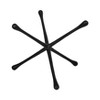 Modern Aluminum Accent Sculpture - Contemporary Metal Decorative Object for Home & Office - Wood Art Piece for Living Room, Bedroom & Desk - 18" Black - 2 of 4