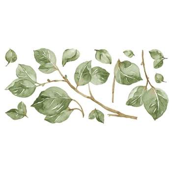 Leaf Twig Peel and Stick Giant Wall Decal Green - RoomMates