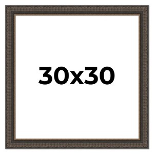 PosterPalooza | Square Museum Brown Picture Frame - UV Acrylic, Foam Board Backing, Hanging Hardware - 1 of 4