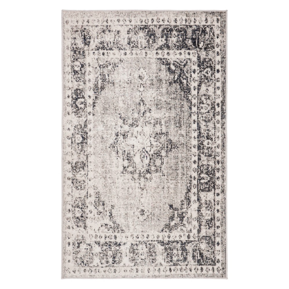3'x5' Medallion Loomed Accent Rug Gray/Ivory - Safavieh