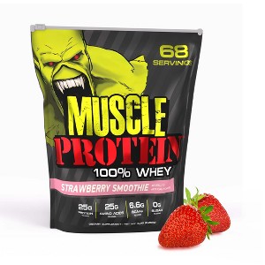 Muscle Protein Whey Powder [5 lbs/Pack of 1]– Cold Filtered, 25g Pure Protein, 6.6g BCAAs (Packaging May Vary) (5 Pound (Pack of 1) - 1 of 4