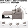 NicBex 55.9 Inch Sofa Bed,Modern Convertible Loveseat with 3 USB Ports & 2 Side Pockets & 2 Cup Holders,Small Couch for Living Room - 4 of 4